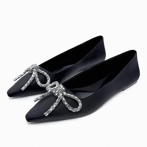 Zara Embellished Bow Ballet